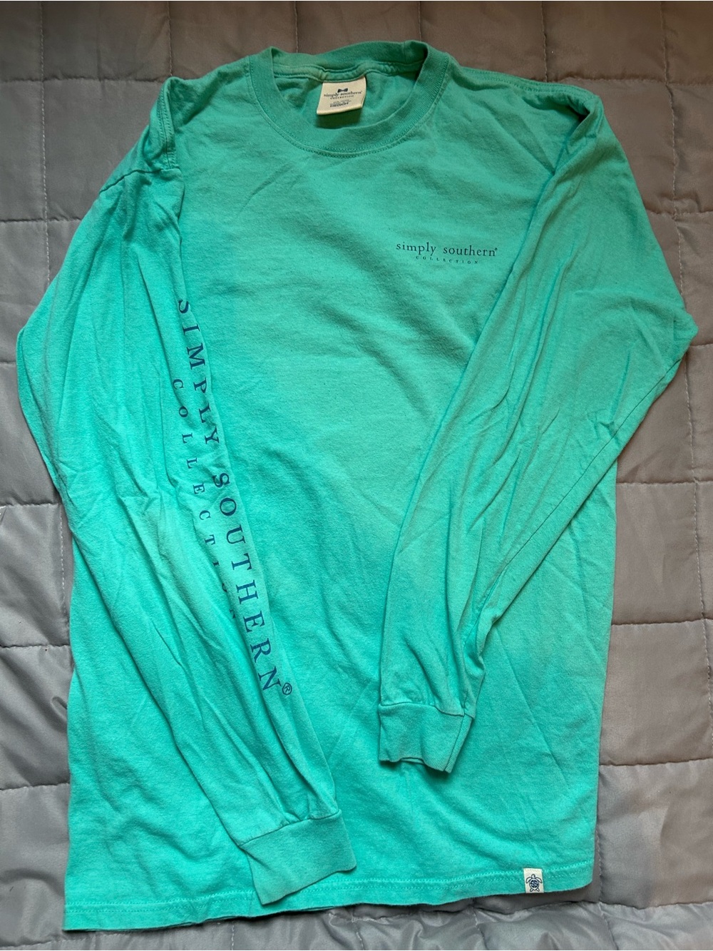 Simply Southern women’s Long Sleeve Tee - Mint Green